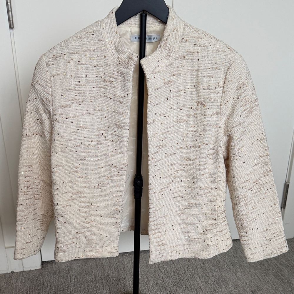 Behnaz Sarafpour Cream Textured Jacket